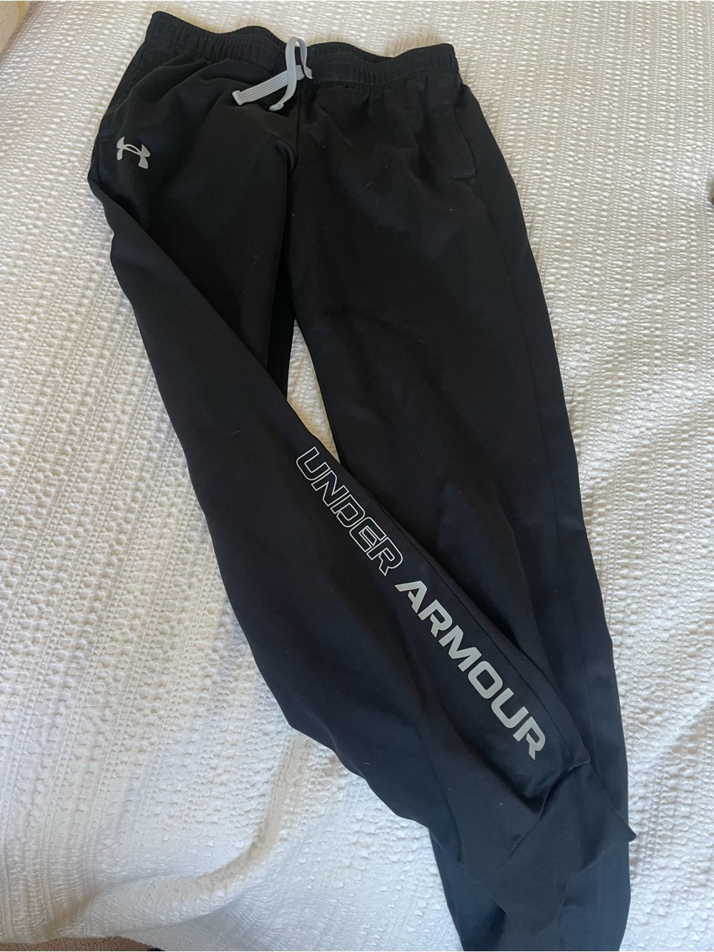 Under Armour Black Jogger Pants with Gray Logo